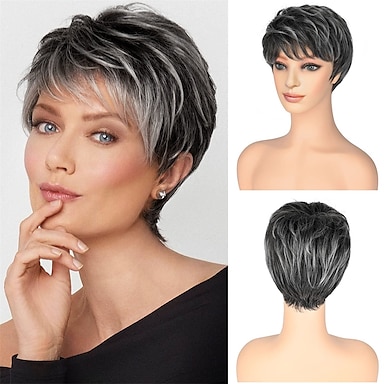 Short Pixie Cut Wigs For White Women Men Short Hair Wig With Bangs For  Adults Hairline Free Straight Synthetic Wig For Daily Use Party 9083508  2023 – $