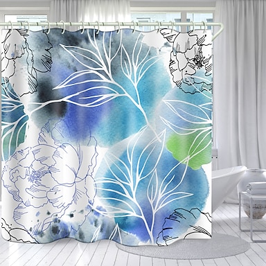 New Various Design Shower Curtains With Hooks 