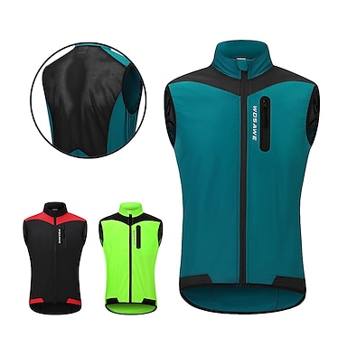 Men's Cycling Vest Waterproof Reflective Sleeveless Windproof Cycling Clothing 
