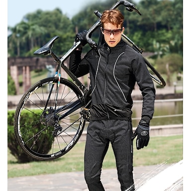 Men Women Cycling Waterproof Bicycle Rain Coat Suit Sportwear Jacket Pants Set 