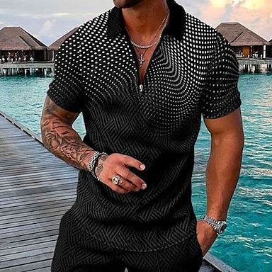Camisa de cuello barco negro-crema look casual Moda Camisas Camisas de cuello barco 