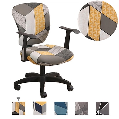 Split Computer Office Chair Cover Stretch Desk Rotating Seat Slipcover Protector 