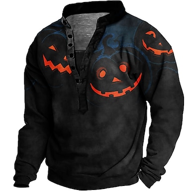 Letdown_Men Hoodies Hooded Sweatshirt Men with Pockets Casual Scary Halloween 3D Print Lightweight Comfort Hoodie Pullover 