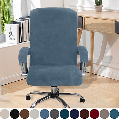 Swivel Computer Chair Cover Stretch Office Room Chair Protector W/Headrest Cover 