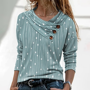 Sanyyanlsy Womens Polka Dot V-Neck Short-Sleeved Blouse Shirt Dot Print Tank Top Ruffled Ladies Fashion Summer T-Shirt 