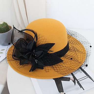 Hats Artificial feather Poly / Cotton Blend Bowler / Cloche Hat Bucket ...
