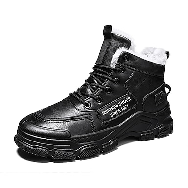 Men's Boots Snow Boots Fleece lined Sporty Casual Outdoor Daily Walking ...