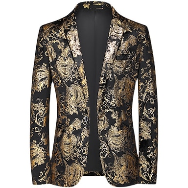 Men's Jacket Blazer Wedding Cocktail Party Warm Comfortable Pocket ...