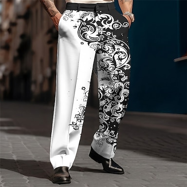 Printed shops pants for work