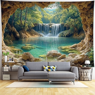 strand oceaan wandtapijt zeewering kunst groot wandtapijt muurschildering decoratie foto achtergrond deken gordijn huis slaapkamer woonkamer decoratie