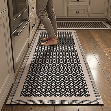 Keukenlopers, antislip, absorberend, oliebestendig, lange gangmatten, wasbaar, vlekbestendig, snijdbaar, entreemat, keukenvloerbeschermer, woondecoratie