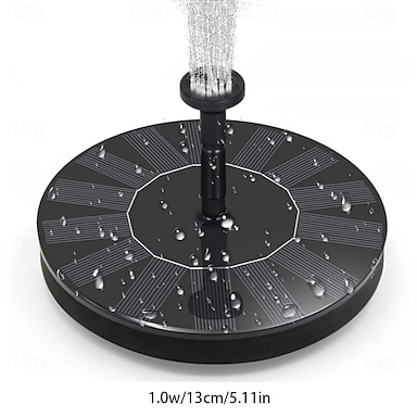1.0W/1.5W/2.5Wソーラー噴水ポンプ - 6つのノズル付き1.5Wソーラーウォーターポンプ - バードバス、池、庭、スイミングプール、水槽、屋外、アクアリウムに最適です！