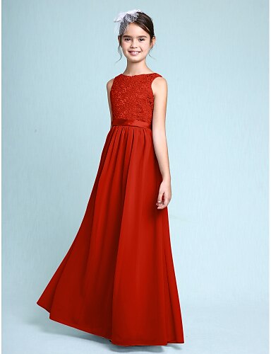 deep red flower girl dresses