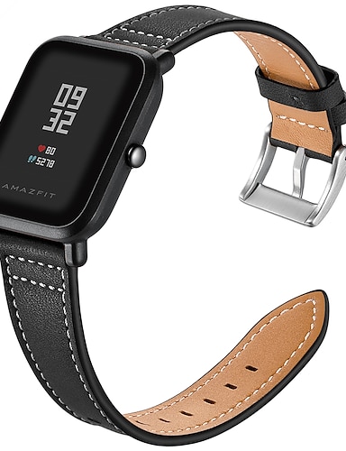 Watch Band for Huami Amazfit Bip Younth Watch Xiaomi Modern Buckle Genuine Leather Wrist Strap