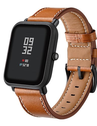 Watch Band for Huami Amazfit Bip Younth Watch Xiaomi Sport Band / Classic Buckle Genuine Leather Wrist Strap