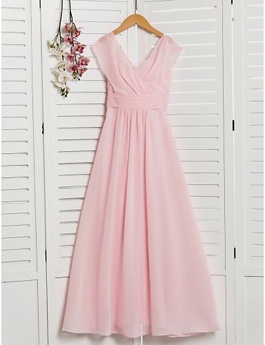 blush pink junior bridesmaid dresses