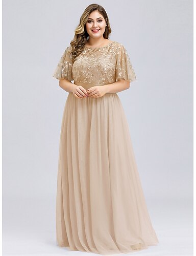 A-Line Plus Size Prom Formal Evening ...