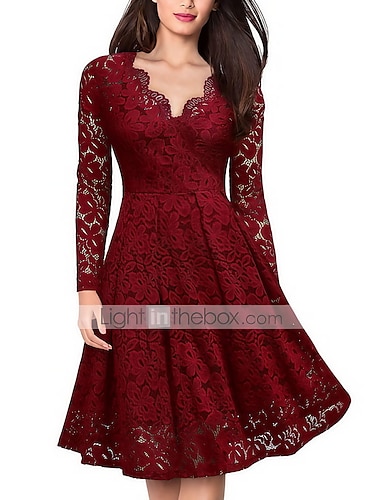 solid lace dress