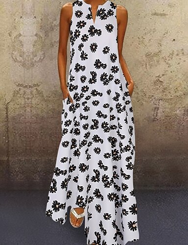 Vestido H Mujer Verano Vintage Sin Mangas Estampado Floral 3 Vestido H Mujer Verano Vintage Sin Mangas Estampado Floral 3