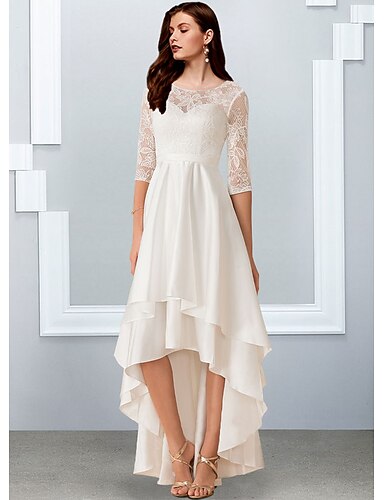 asymmetrical hem wedding dresses