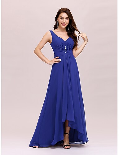blue and white party dress