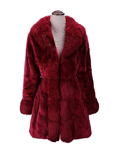 red coat with white fur trim