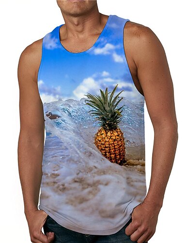 Men's Tank Top Undershirt 3D Print 