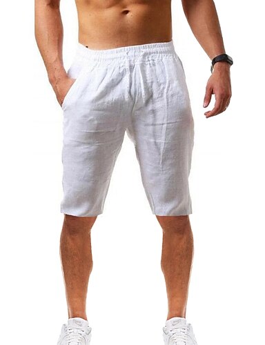 Mens Plus Size Cotton Blend Elasticated Waist Summer Gym Casual Holiday Shorts 