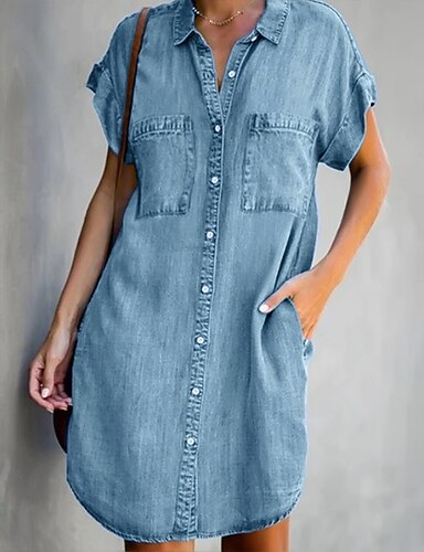 light denim dress womens