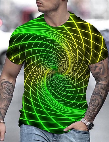 Men's Unisex Tee T shirt Shirt 3D Print Optical Illusion 3D Graphic ...