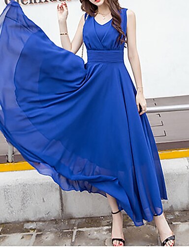 royal blue summer maxi dress