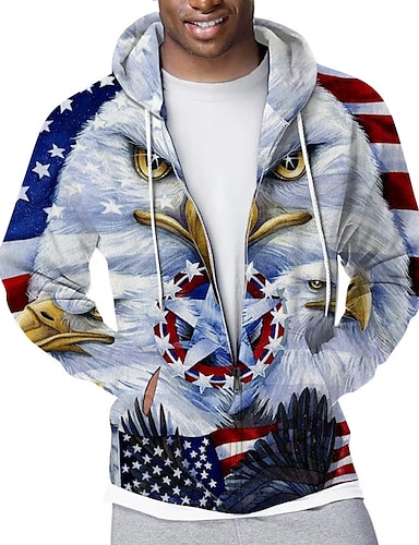 Flag United Kingdom England 3D Print Hoodie Long Sleeve Pullover Sweatshirts for Men