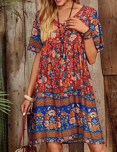 Women's A Line Dress Knee Length Dress 
