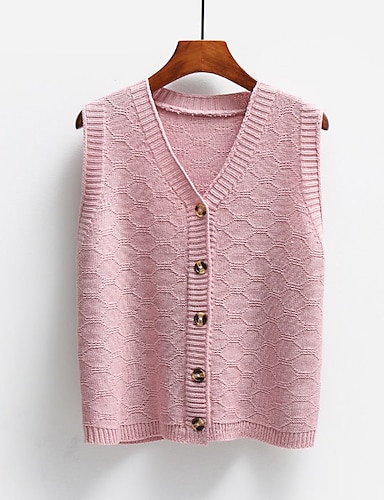 womens knitted jumpers,womens knitted cardigans Women's Sleeve Less Knitted Wai 