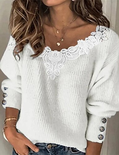 Women's Fall Rib-Knit 2 Piece Outfits Sweater Set Crew Neck Pullover Top Long Pants Loungewear S-5XL 