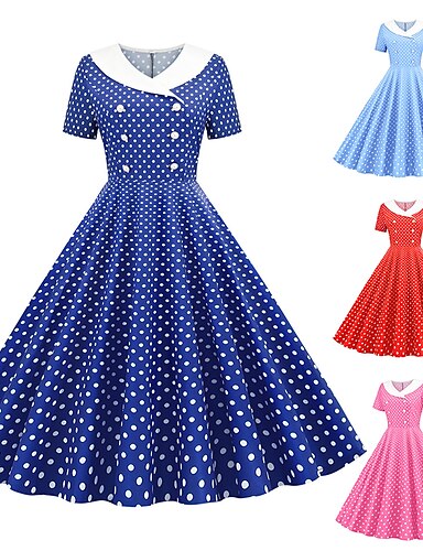 Simplenes Castle Silhouette Print Womens 1950s A Line Vintage Dresses with Belt Audrey Hepburn Style Party Dress Swing Retro Rockabilly Cocktail Stretchy Dresses Womens Halloween Dresses 