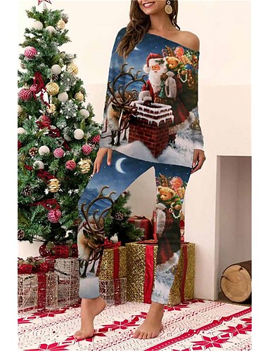 Abbigliamento Abbigliamento bambina Pigiami e vestaglie Pigiami Coordinati e set Pigiama della vigilia di Natale Primo set regalo pigiama di Natale Con borsa di Natale personalizzata 