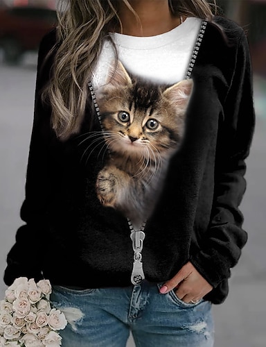 Cat, Hoodies & Sweatshirts, Search LightInTheBox