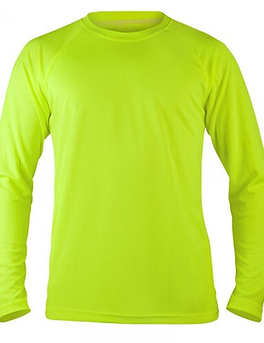 Men's Neon Shirt Plain Crewneck Outdoor Daily Wear Long Sleeve Clothing ...