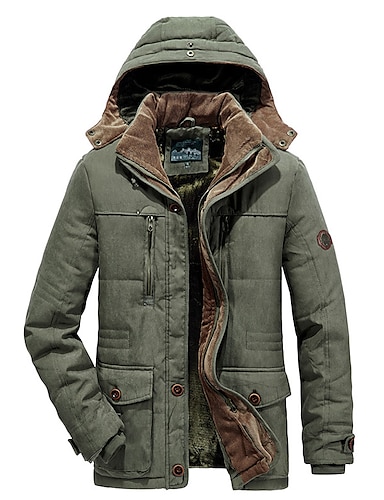 Men's Winter Jacket Sherpa jacket Winter Coat Durable Casual / Daily ...