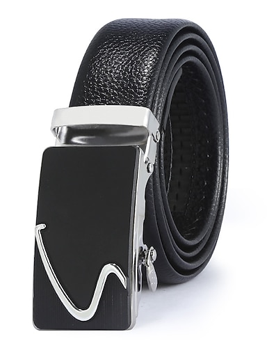 Friendumo Herrengürtel Automatische Schnalle - Leder Ratschengürtel 125cm
