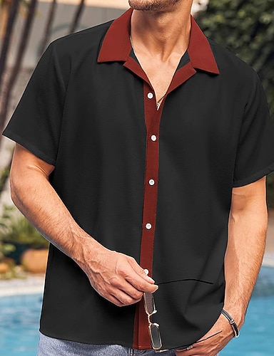 Poncho Homme 3XL - Chemise Boutonnée à Carreaux Rouge Et Noir, Poches Magnétiques
