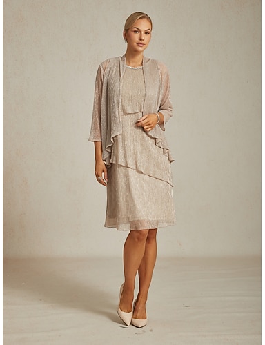 Femmes Robe Midi Robe fourreau Robe Plissée Robe dos nu Élégant Fête Formel Soirée robe demoiselle d honneur Cocktail Coupe régulière Couleur Unie Sans manches Col ras du cou Dorée rose Été Printemps abordables