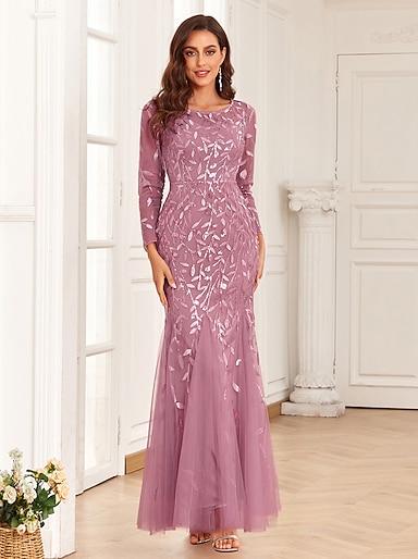 chinese dress ladies Long Mermaid Prom Dress with Empire Waist main image 0