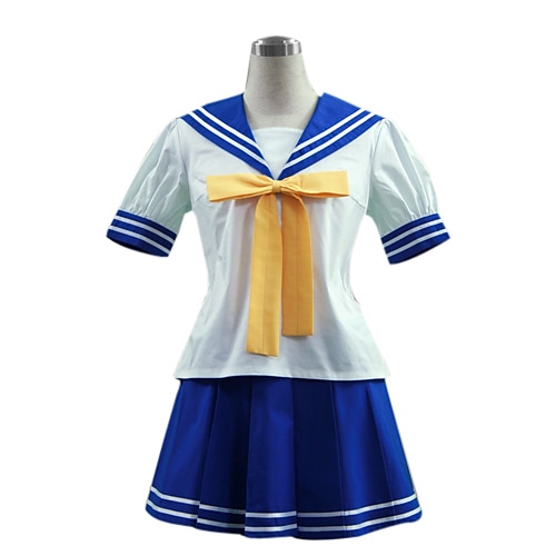 Inspired by LuckyStar Izumi Konata Anime Cosplay Costumes Japanese Cosplay Suits School Uniforms Patchwork Short Sleeve Top Skirt Tie For Women's