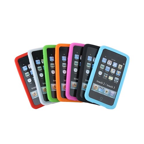 caisse de silicium pour iPod touch2 / 3 7 couleurs 7 pièces par paquet (kly126)