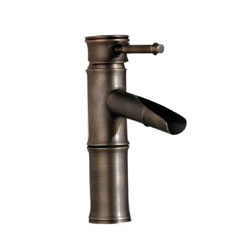 Badrum Tvättställ Kran - FaucetSet Antik mässing Centerset Ett hål / Singel Handtag Ett hålBath Taps