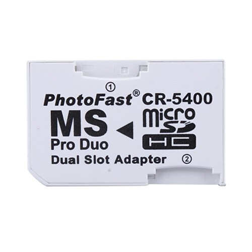 Dual microSD / hc MS Pro Duo Memory Card-Adapter (weiß)