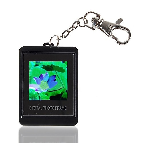 1.5" LCD Rechargeable Digital USB Photo Frame Keychain (107-Picture Memory Storage)