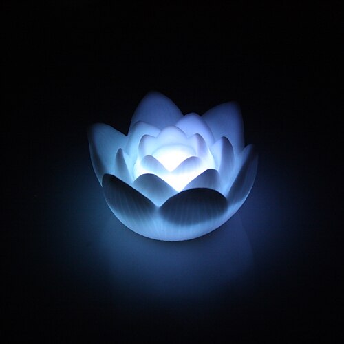 Lámpara de Noche LED en Forma de Loto (3xAG12)
